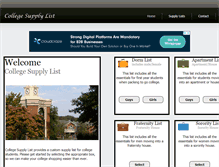 Tablet Screenshot of collegesupplylist.com